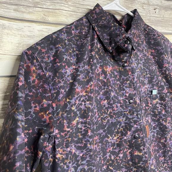 Topo Designs Women's Medium Short Sleeve Button Up Shirt Abstract Print EUC - Picture 7 of 8